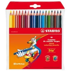 18 Kredek Stabilo Trio