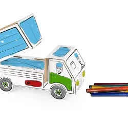 Kolorowanki 3D – Pojazdy. Kartonowe zabawki edukacyjne