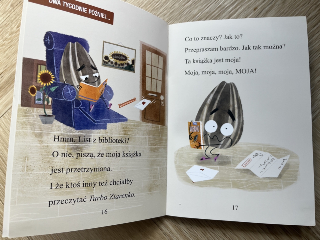 niesforne ziarenko idzie do biblioteki